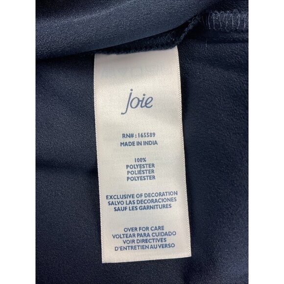 Joie Sleeveless Sheer Overlay knee length Dress‎ Baltic Print Blue size L flowy - Picture 10 of 13